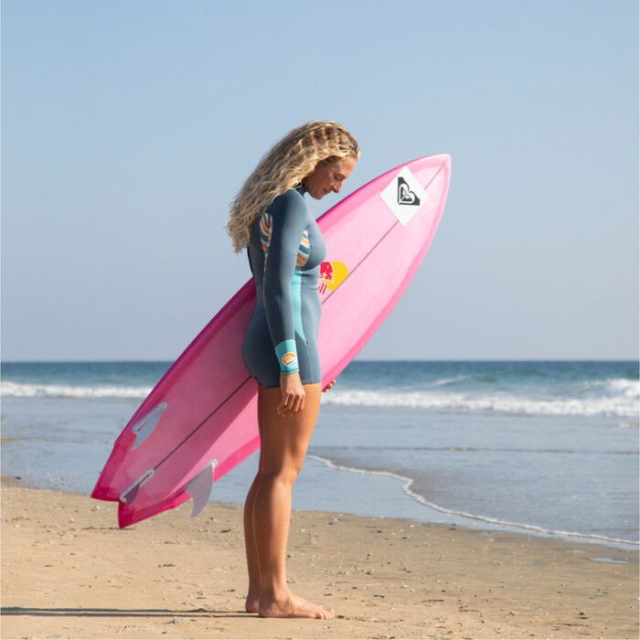 2024 Roxy Frauen Swell Series 2mm Langrmel Rckenreiverschluss Shorty Neoprenanzug ERJW403054 - Starglazer